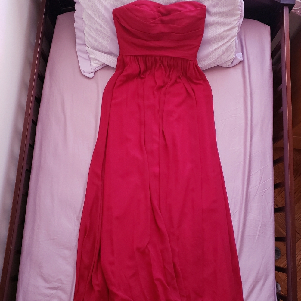 Red/burgundy long dress